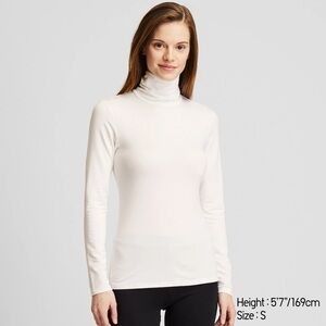 UNIQLO HEATTECH Extra Warm Turtleneck White XS